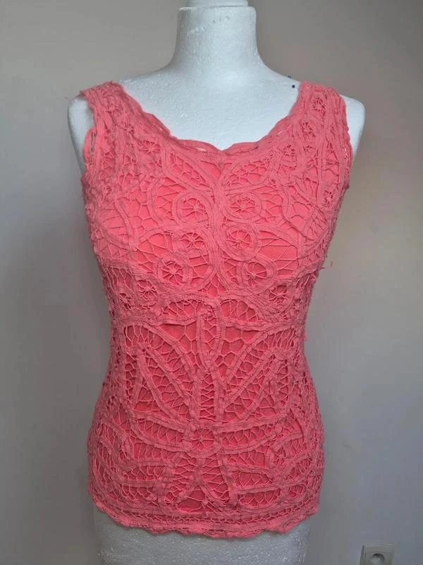 My Collection Débardeur en dentelle corail S/M